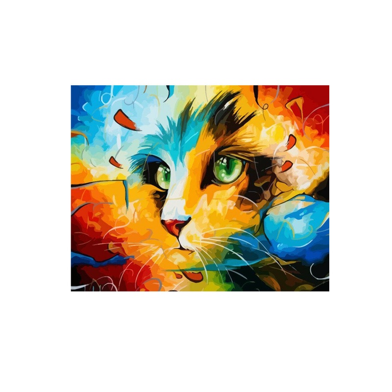 Oil Painting By Number Kit Cat/Monkey Painting DIY Acrylic Pigment Painting By Numbers Set Hand Craft Art Supplies