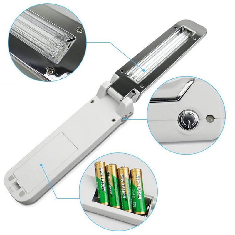 UV Disinfection Lamp Germicidal Light Portable Handheld Folding Home Travel Office UV Lamp