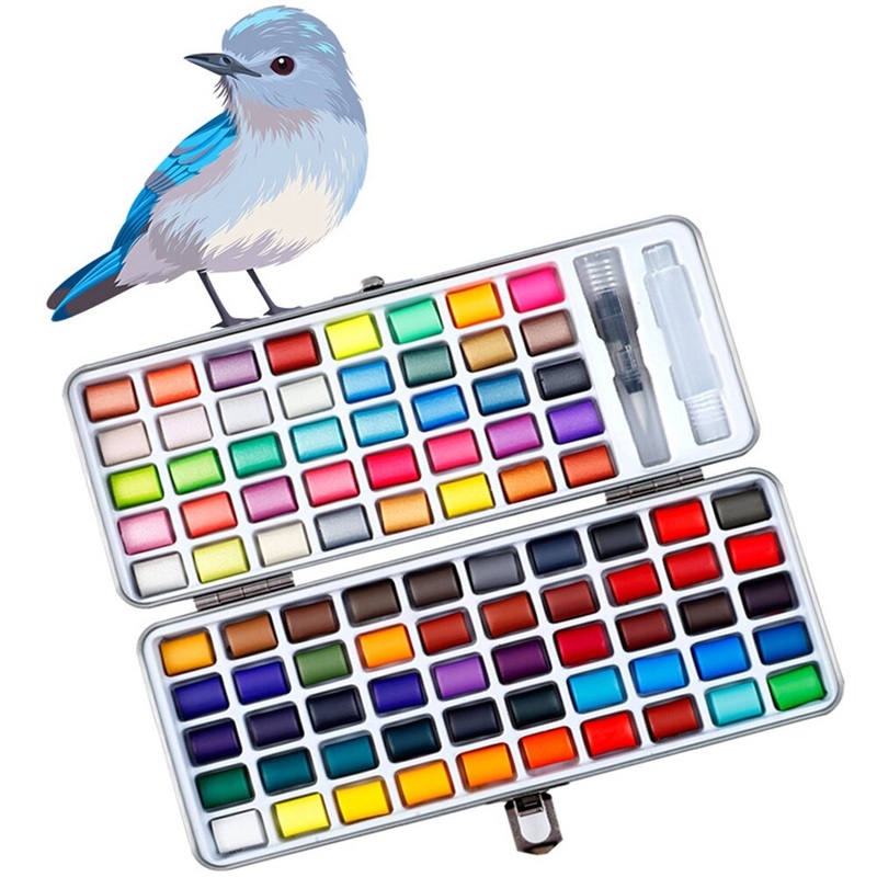 50/72/80 Colors Solid Watercolor Set Professional for Drawing Art Paint Supplies Art Supplies Bright Colors