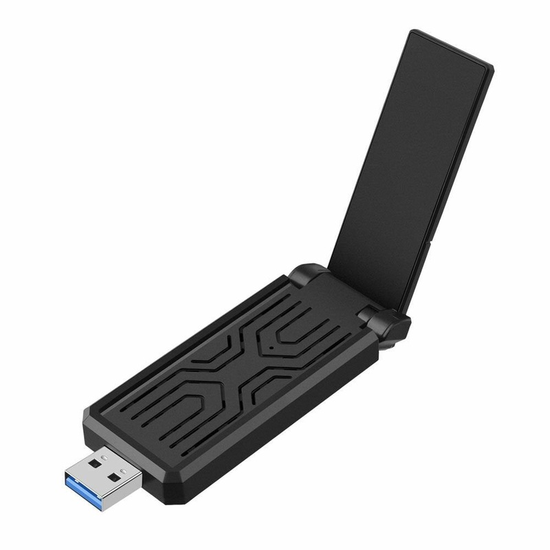 AX1800 WiFi6 Wireless Network Card USB3.0 1800Mbps LAN Adapter 2.4G/5.8G Dual Band USB WiFi Receiver Compatible with Windows 10/11