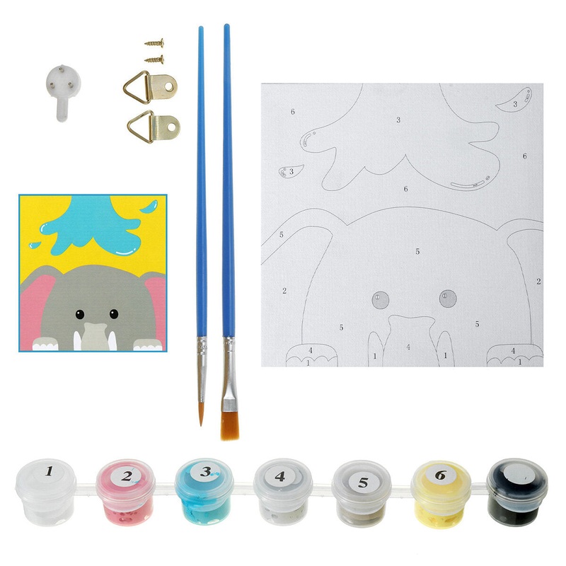 DIY Digital Painting Set Hand Drawn Cartoon Anime for Children School Supplies Painting Paper