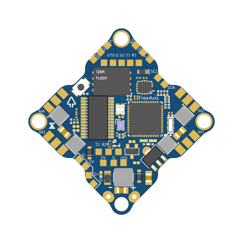 25.5×25.5mm FreeAxis F4 AIO 25A Flight Controller Built-in 4in1 Brushless ESC 2-6S for Toothpick FPV Racing Drone