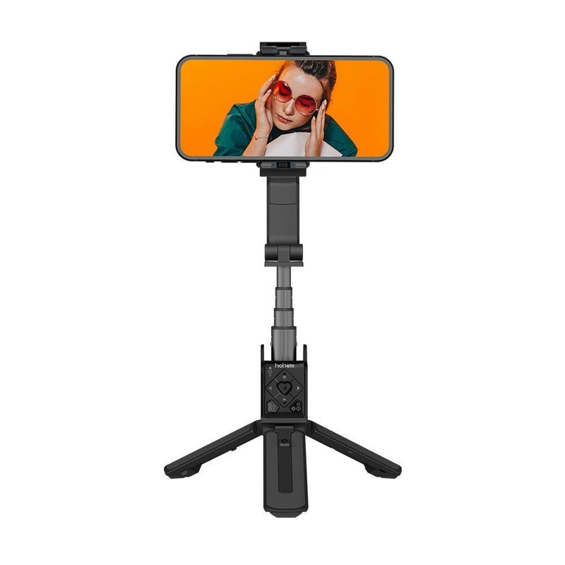 Hohem iSteady Q Single-Axis Gimbal Stabilizer 360 Face Tracking Automatic Balance Selfie Stick Adjustable Tripod with Remote Control for Live Broadcasting Photo Snap