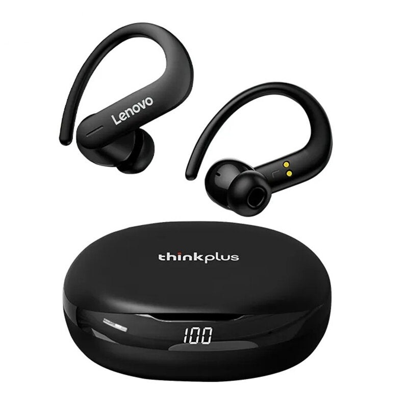 Lenovo T50 TWS Earbuds bluetooth Earphone LED Display HiFi Stereo Dual Mic ENC HD Calls Portable Sports Earhooks Headset