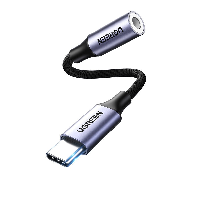 UGREEN AV161 Type C to 3.5mm Audio Headphone Adapter DAC Chip USB-C to 3.5 Aux Cable for PC Phone Tablet