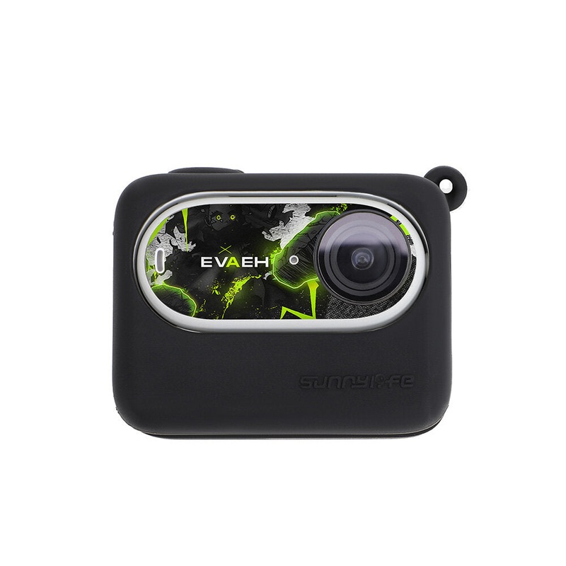Sunnylife Silicone Protective Case Sleeve Camera Sticker Lens Cover Lanyard for Insta360 GO 3 Thumb
