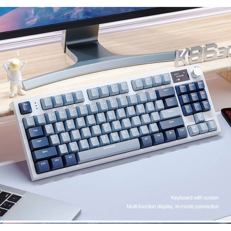 Attack Shark K86 Wireless Mechanical Keyboard Hot-Swappable bluetooth/2.4g 87 keys Gaming keyboard With Display Screen and Volume Rotary Button