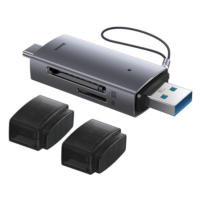 Baseus SD/TF Card Reader 2 in 1 USB3.0/Type-C Smart Memory Card Flash Drive Adapter for Phone Tablet Laptop Accessories
