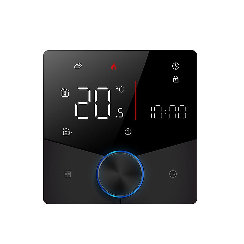 MoesHouse Tuya WIFI Smart Knob Thermostat Gas Boiler Heating Remote Controller LCD Display Mobile Phone APP Control Touch Screen Work with Alexa Google Assistant