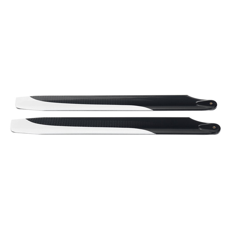 1pair PUDU 230mm Carbon Fiber Main Rotor Blade Propeller For RC Helicopter