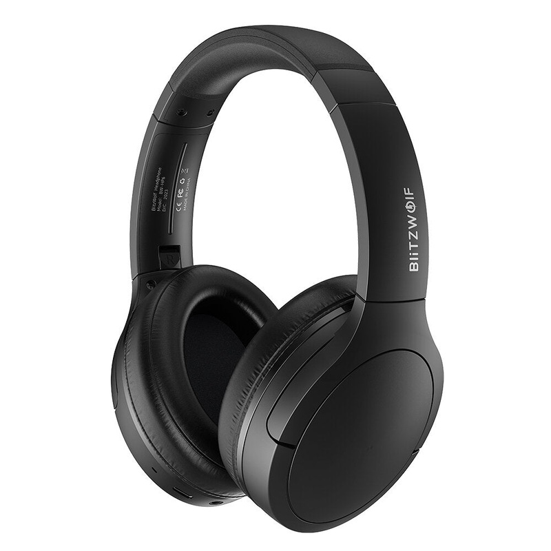 BlitzWolf BW-HP6 Wireless Headset ANC bluetooth Headset Active Noise Cancelling 40mm Large Drivers AAC Audio 70h Playtime Portable Headphones with Mic