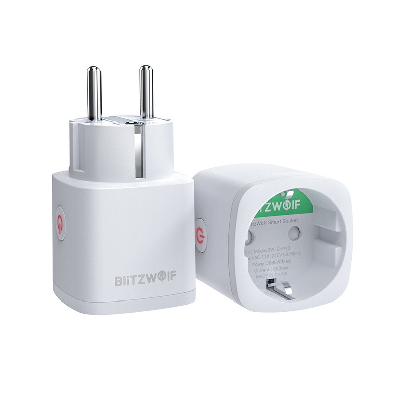 BlitzWolf BW-SHP13 ZigBee3.0 Smart WIFI Socket 16A EU Plug Electricity Metering APP Remote Controller Timer Work with Amazon Alexa Google Home