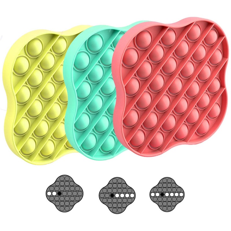 1pc Bubble Sensory Decompression Fidget Toys Pure Compression Anxiety Stress Reliever Toys Funny Education Puzzle Gifts for Adults KidsT