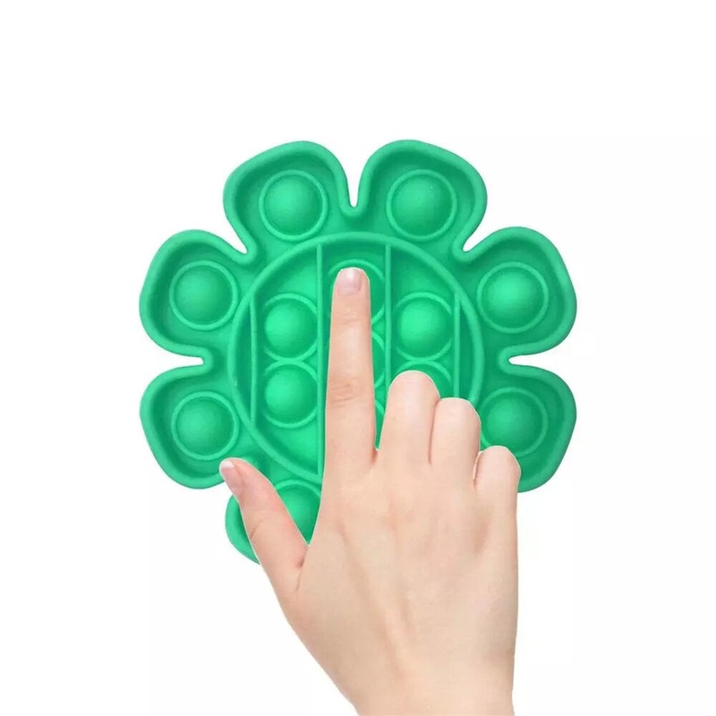 Bubble Sensory Decompression Toy Flower Shape Anti-stress Extrusion Fidget Reliever Funny Education Puzzle Toy for Adults Kids