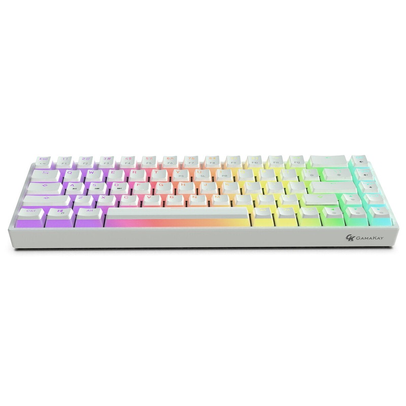 GAMAKAY MK68 Wired Mechanical Keyboard Gateron Optical Switch Pudding Keycaps RGB 68 Keys 65% Hot Swappable Gaming Keyboard