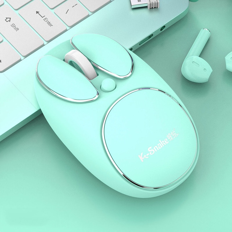 K-Snake W520 2.4G Wireless Mouse Adjustable 800-1600DPI Rechargeable Silent Macaron Mice for Laptop PC