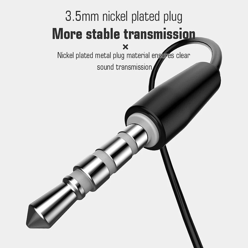Lenovo HF310 3.5mm Wired Earphone Dual Dynamic DriverHiFi Stereo Touch Control Noise Cancelling HD Calls 12g Lightweight Sports Headset for Phone Tablet PC
