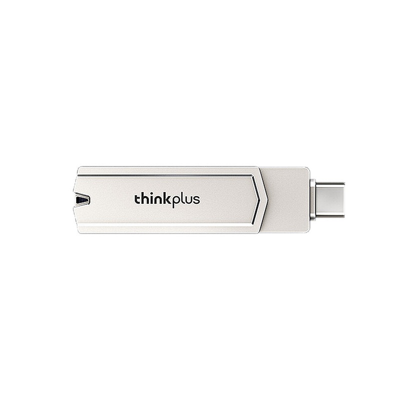Lenovo ThinkPlus TPCU301plus Type-C USB3.0 Flash Drive Dual Metal Port 360 Rotation Heat Resistance OTG A+ Chip Fast Data Transmission Portable Memory U Disk for Phone Computer