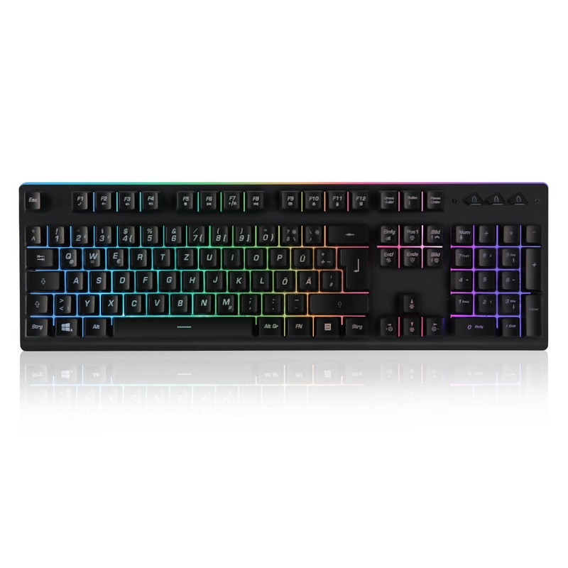 Meco 104 Keys German Layout Keyboard RGB LED Effects With Mechanical Handfeel Gaming Keyboard