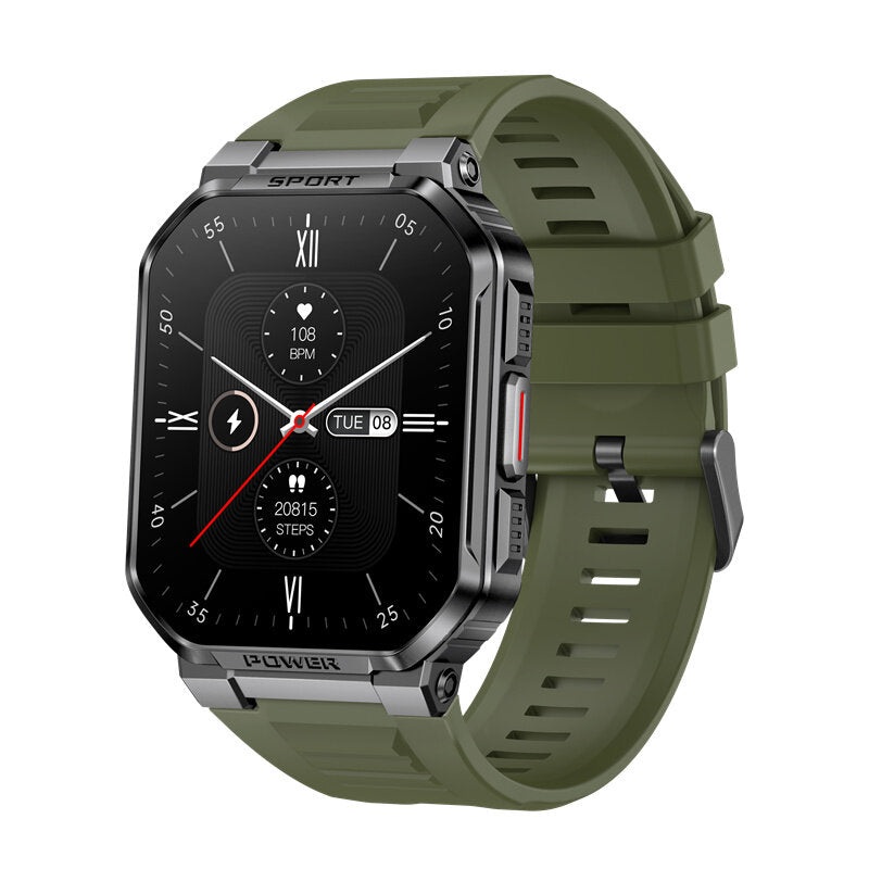 MK67 1.83 inch HD Screen bluetooth Call Heart Rate Blood Pressure SpO2 Monitor Sleep Monitoring Multi-sport Modes Music Playback IP68 Waterproof Smart Watch