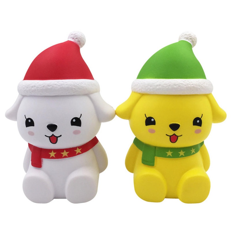 Taburasaa Christmas Dog Squishy 12*5CM Licensed Slow Rising With Packaging