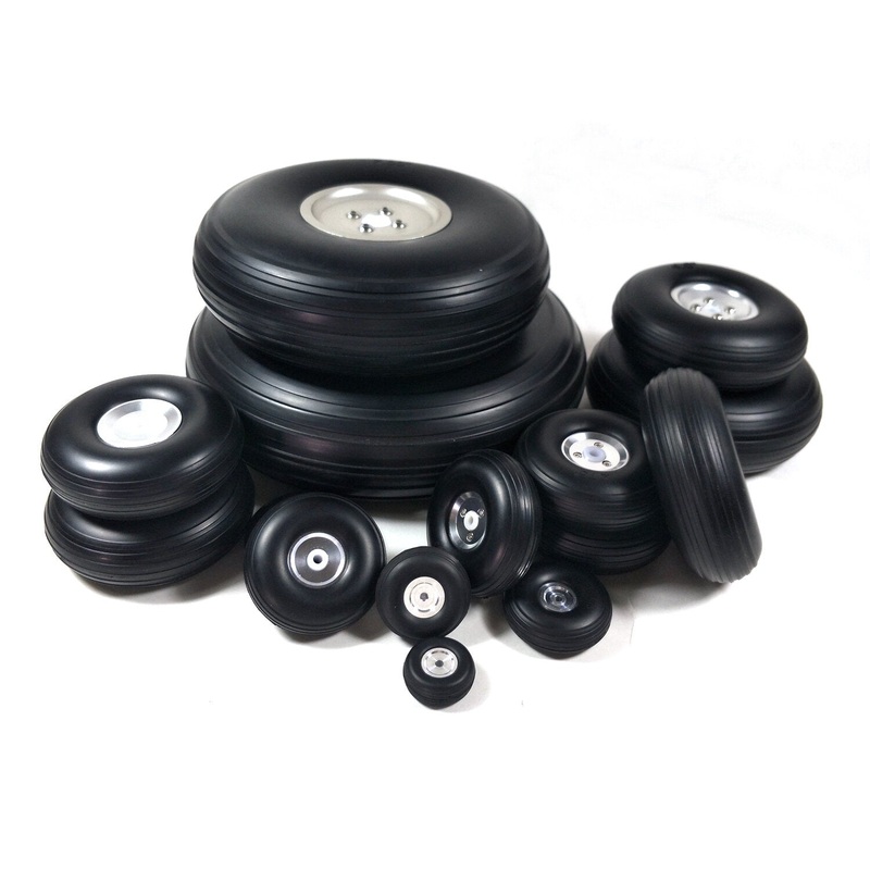 WST Upgraded RC Wheels 1/2/3/3.75 Inch PU Aluminum Wheel 3mm/4mm/5mm Hole for RC Airplane Drone Fixed Wing