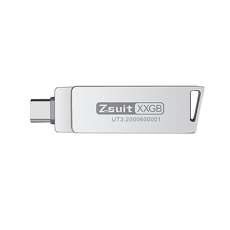 Zsuit Type-C&USB3.1 Flash Drive Dual Metal Interface 32G/64G/128G High Speed Data Transmission Portable Memory U Disk OTG Extended USB Drive