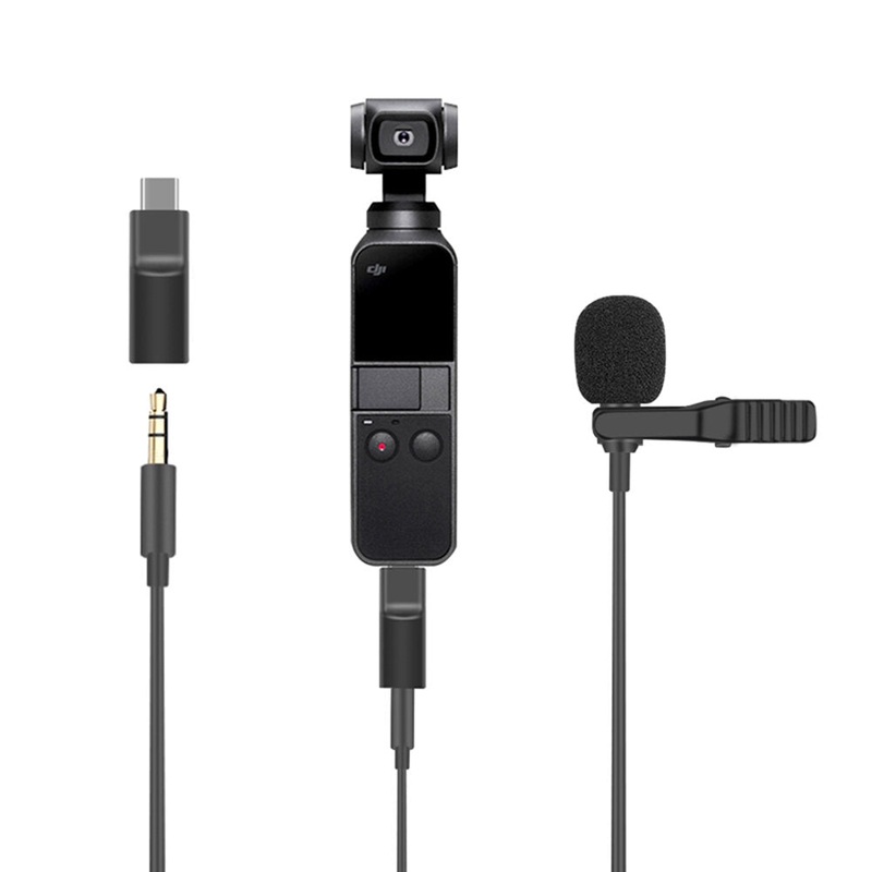 Lavalier Microphone Lapel Clip-on Mic Accessories for DJI OSMO Action/OSMO POCKET Camera