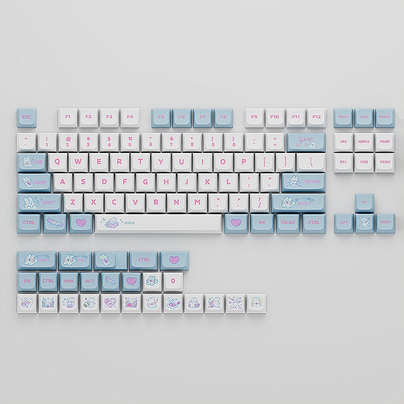 130 Keys Universal Key Cap Set PBT Sublimation XDA Profile for Mechanical Keyboard