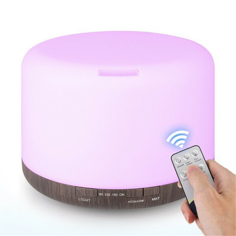 Bakeey Large Mist Spray 500ML Ultrasonic Aroma Diffuser Household Humidifier Colorful Night Light Household Air Purifying Humidifier