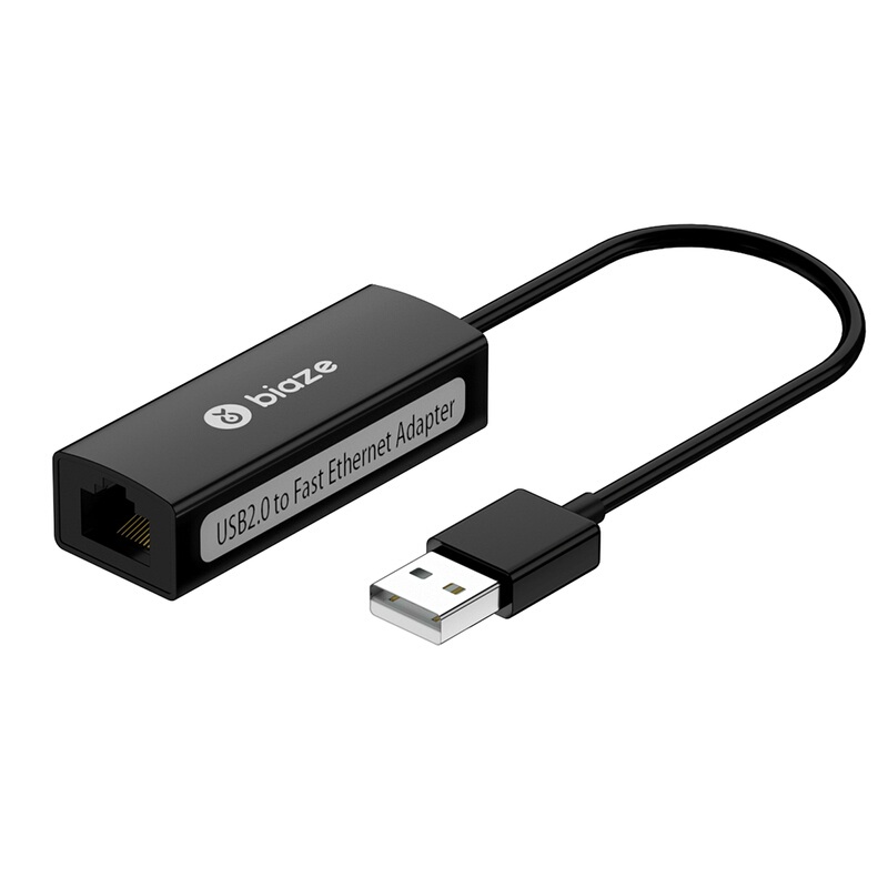Biaze ZH27-PC USB to 100Mbps RJ45 Ethernet Converter Network Adapter Wired Network Card