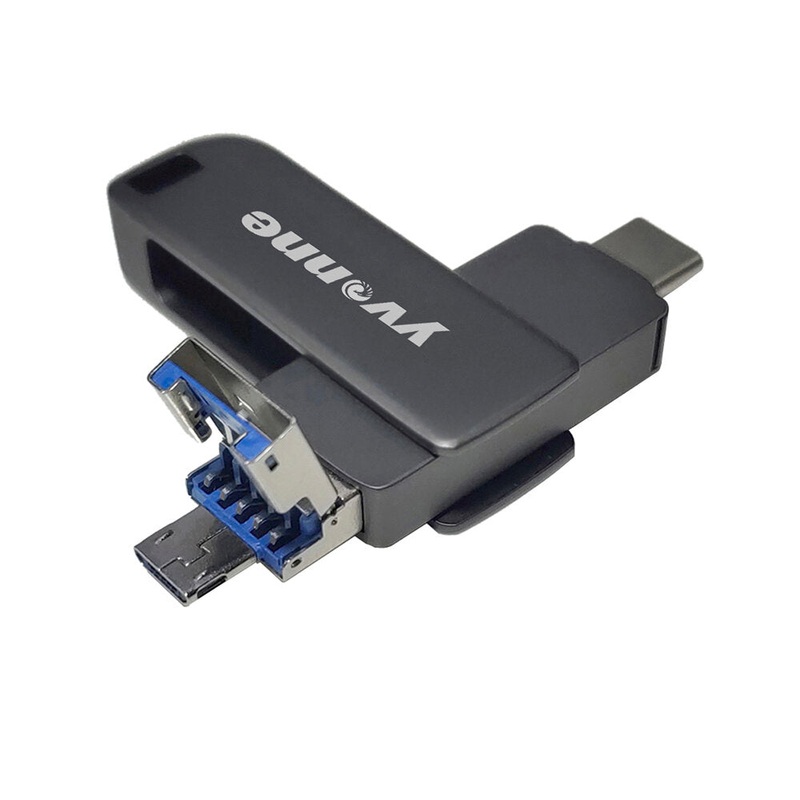 Yvonne 3 in 1 256G USB Flash Drive USB3.0 Type C MicroUSB Pendrive 32G 64G 128G Thumb Drive Memory Disk 360 Rotation U Disk