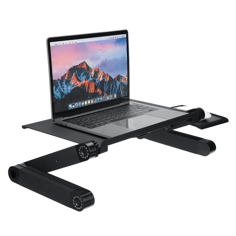 360 Adjustable Laptop Desk Foldable Portable Laptop Stand Color Black