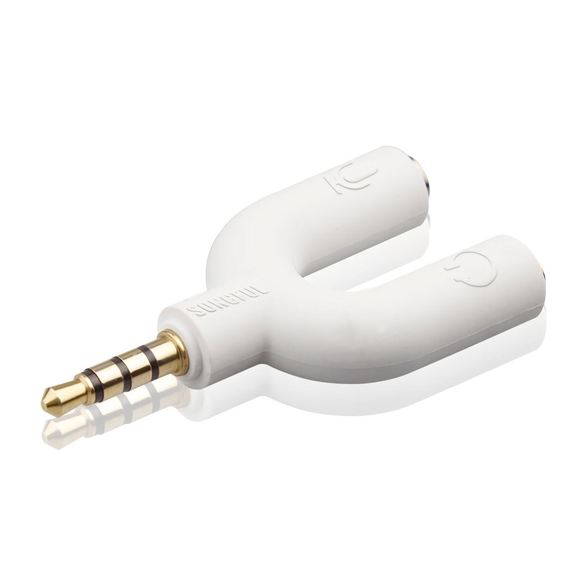 SONGFUL U1 3.5MM Stereo Audio Earphones Microphone Splitter Adapter Connector Audio Conversion Adapter