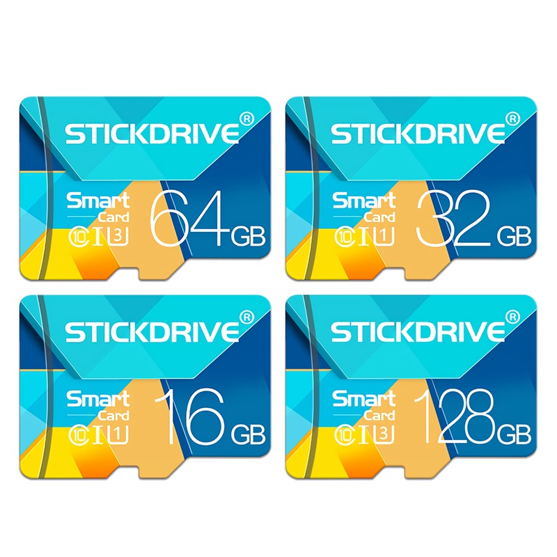 Stickdrive CLASS10 U3 U1 TF Memory Card 32G 64G 128G 256G High Speed Flash Storage Card with SD Adapter for Camera Mobile Phone