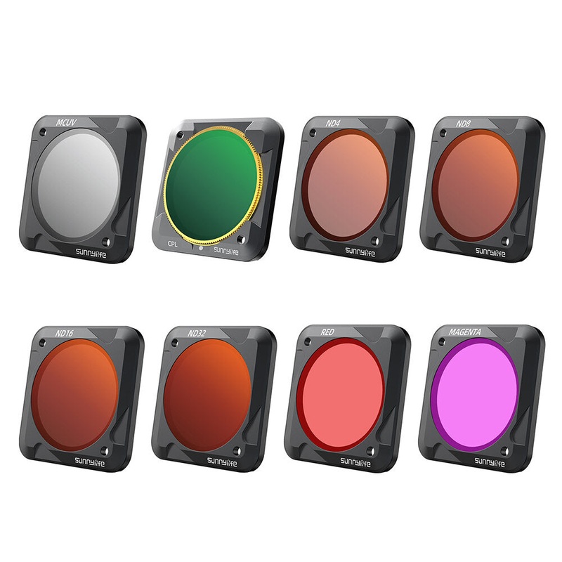 Sunnylife Camera Lens Filter Combo for DJI Action 2 Sport Camera MCUV/CPL/ND4/ND8/ND16/ND32 Set