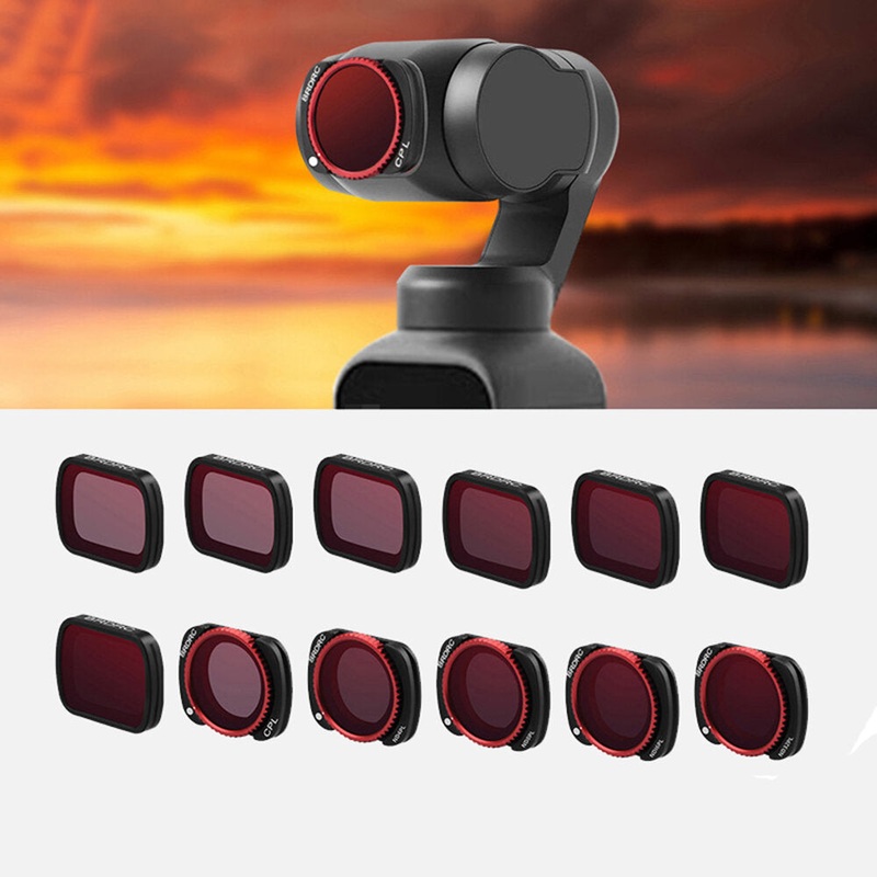 URUAV CB/TB/TR/FB 14 Styles FB MCUV ND4 ND8 ND16 ND32/TR CPL ND8PL ND16PL ND32PL ND64PL/TB ND2-5 Adjustable/TB ND6-9 Adjustable /FB-4IN1/TR-6IN1/TR-3IN1/TR-4IN1 CB STAR/CB Light Damage Filters Lens for DJI POCKET2 / OSMO Gimbal Camera