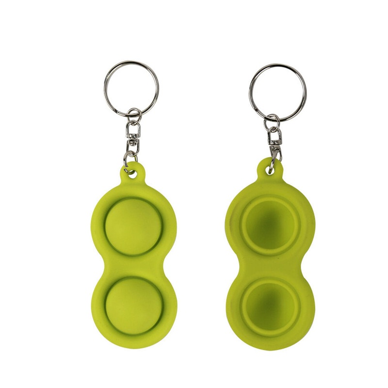 1pc Fidget Toy Mini Keyring Press Decompression Artifact Pendant Push Bubbles Brain Hand Stress Relief For Kids Adults