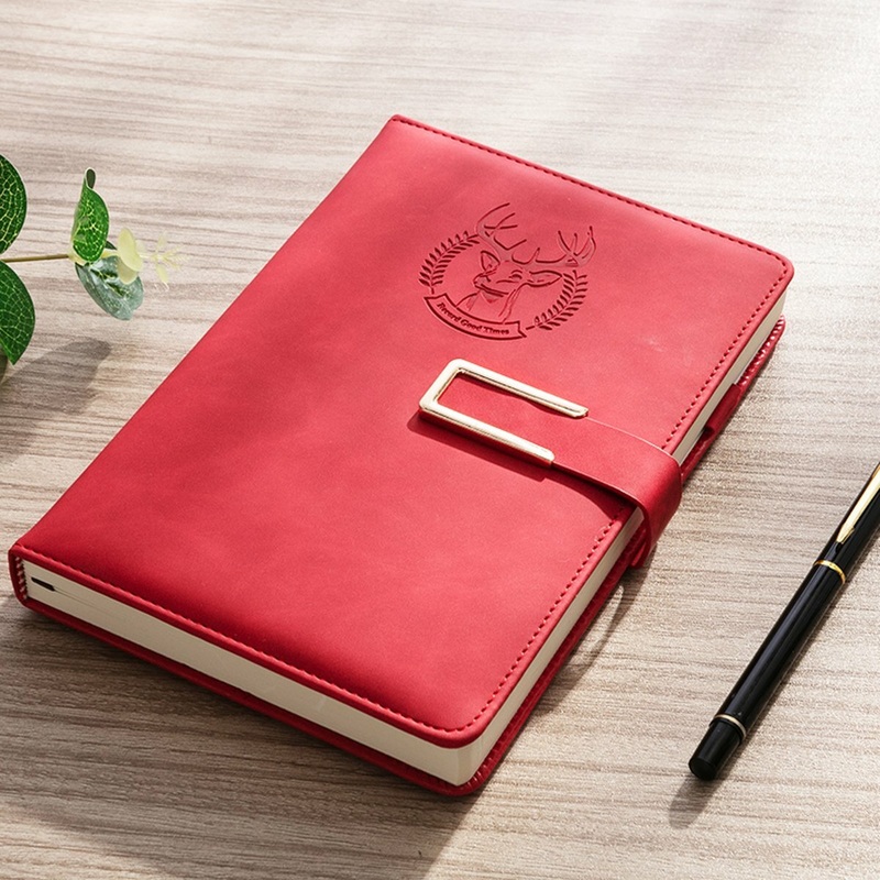 A5 PU Leather Notebook 32K 180 Sheets Diary Travel Journal Notepad with/without Buckle Office School Stationery Writing Supplies
