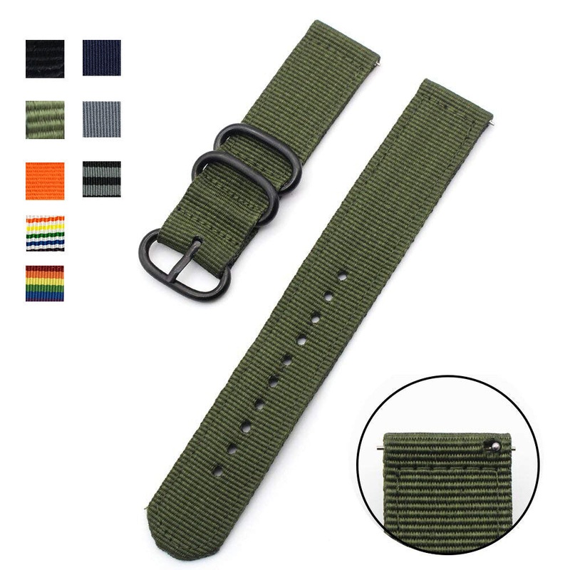 Bakeey 18/20/22/24mm Width Comfortable Anti-scratch Canvas Nylon Woven Watch Band Strap Replacement for Samsung Gear S3 Huami Amazfit