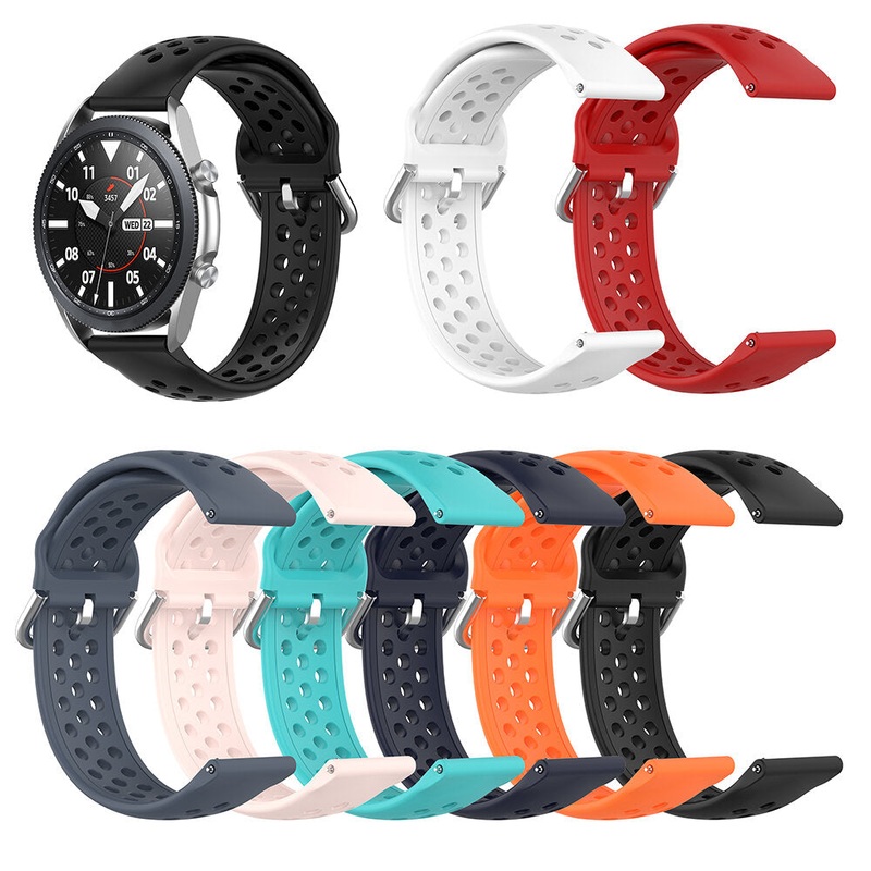 Bakeey 20/22mm Width Universal Pure Sports Dot Pattern Soft Silicone Watch Band Strap Replacement for Samsung Galaxy watch3 41mm R840 / 45mm R850 Huami Amazfit GTS