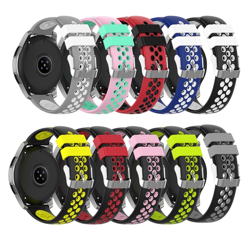 Bakeey 20/22mm Width Universal Sports Dot Pattern Soft Silicone Watch Band Strap Replacement for Samsung Galaxy Watch3 42mm / 46mm / Galaxy Watch Gear S3