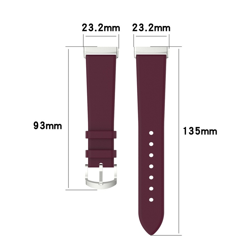 Bakeey Genuine Leather Pure Color Watch Band Replacement Watch Strap for Fitbit Versa 3 Sense Watch