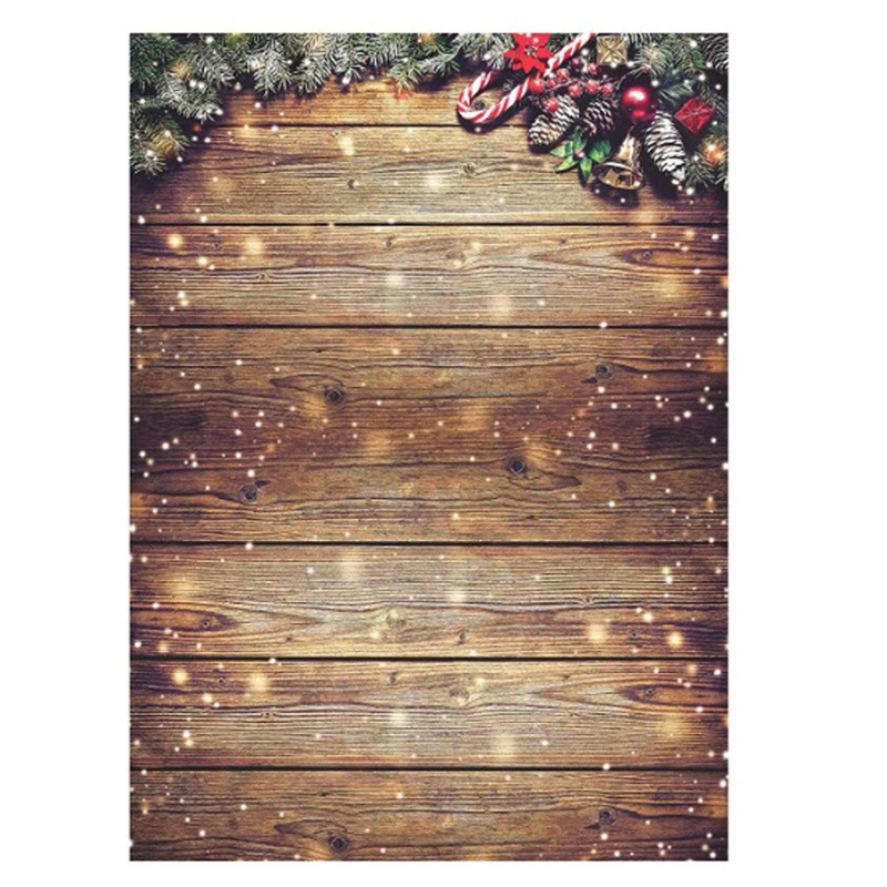 Horizontal Vertical Christmas Photography Backdrop Snowflake Glitter Wood Wall Photo Background Studio Home Party Decor Props