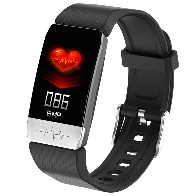 T1S 1.14 inch Touch Screen GPS Trajectory 24H Temperature Measurement ECG Heart Rate Blood Pressure SpO2 Monitor IP67 Waterproof Smart Watch