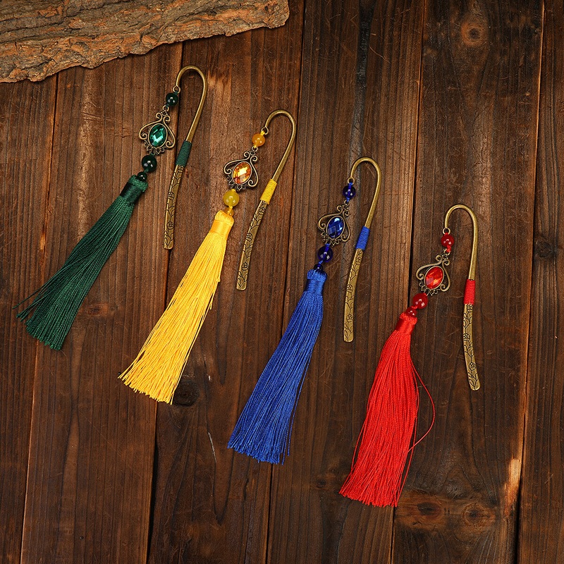 Tassel Metal Bookmark Drop/Butterfly Shape Vintage Chinese Cosplay Gift Office Learning Stationery For School Office Home
