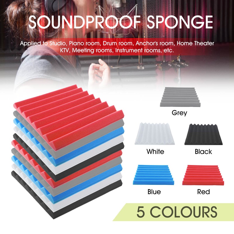 4Pcs/Set 50x50X5CM Acoustic Foam Panel Home Treatment Sound Absorption Tiles