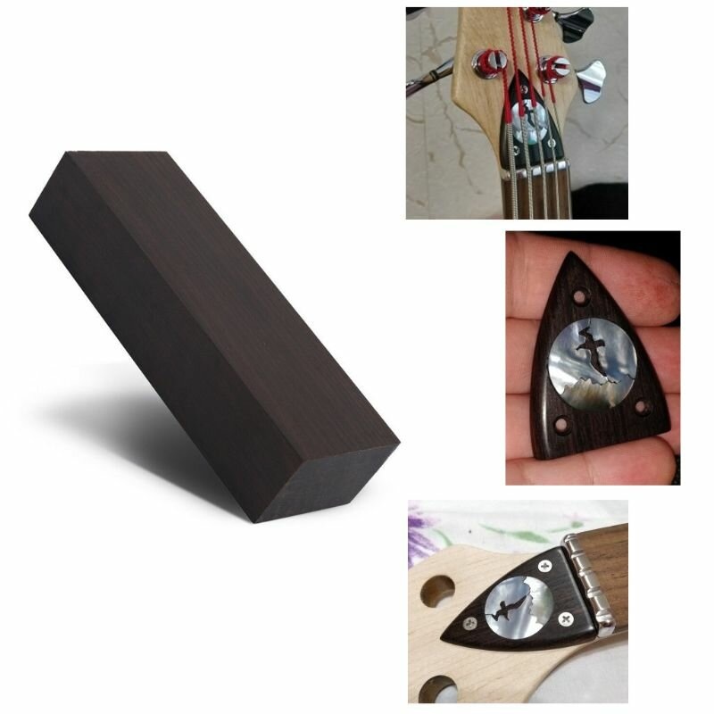 African Black Ebony Wood Block Rough Handicraft Wood DIY Handle Musical Instrument Handle Purple Sandalwood
