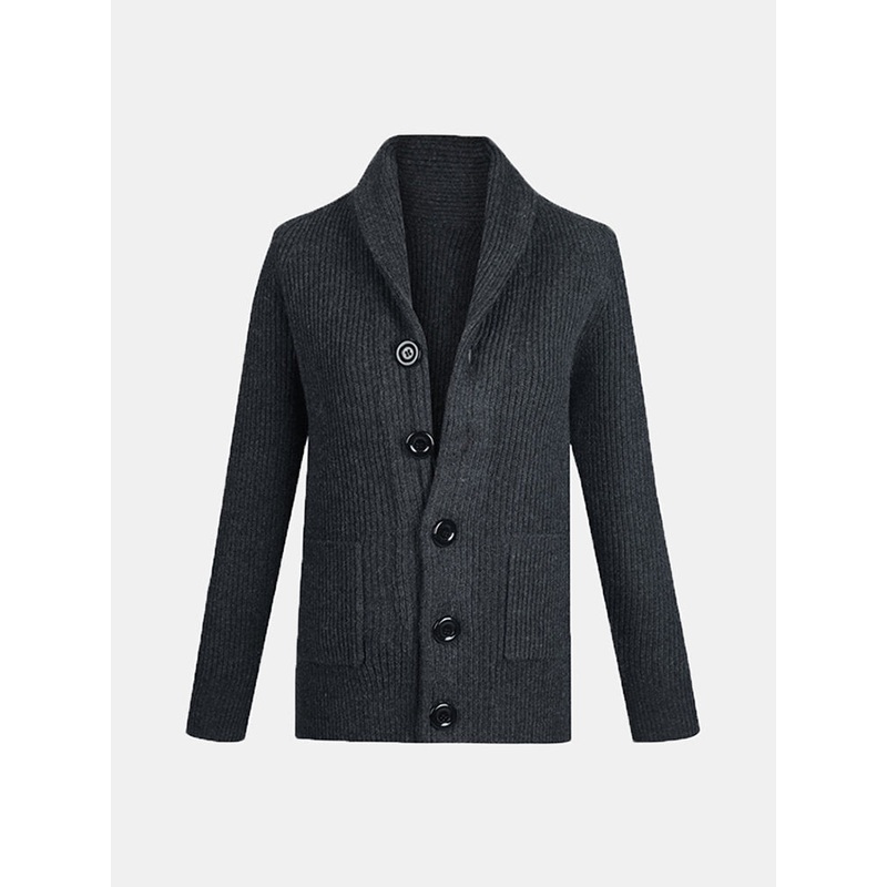 Casual Thicken Knit Breathable Buttons Single Breasted Long Sleeve Cardigans For Men