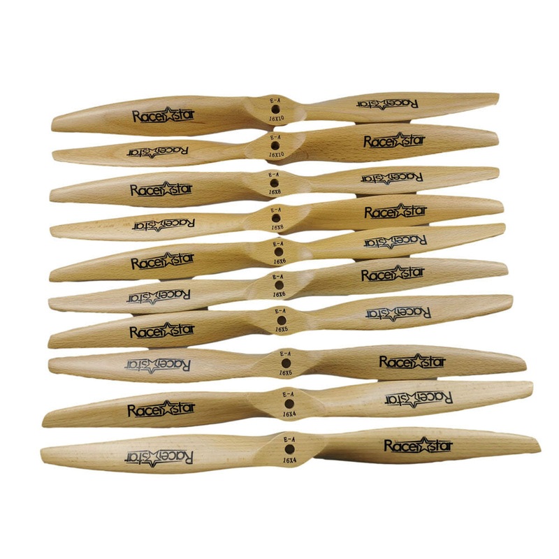 Racerstar 13 Inch 13×4 13×5 13×6 13×7 13×8 Electric Beechwood Propeller CCW/CW 1pc for RC Airplane Fixed Wing